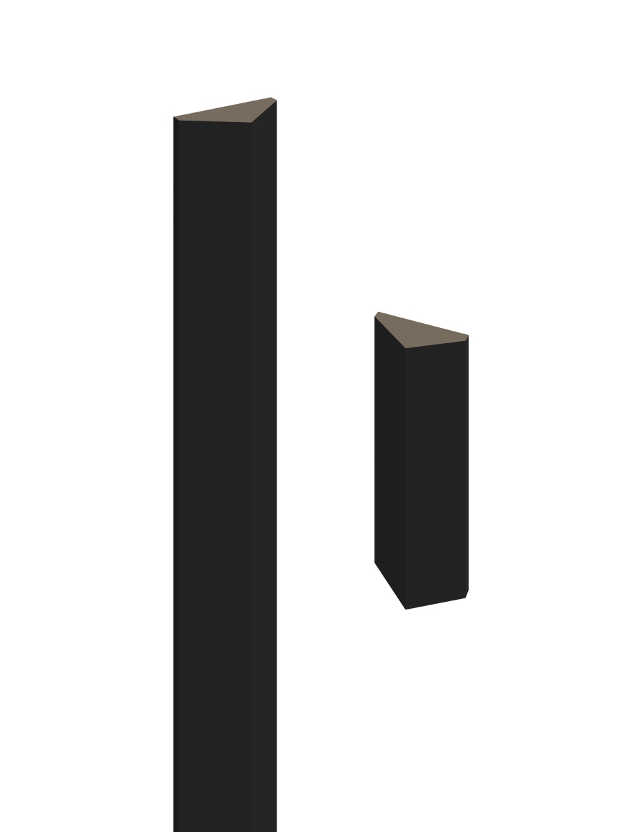 Wall cladding, lamella strip, wall lamella - Black 40 x 20 mm Wall cladding, lamella strip, wall lamella - Black 40 x 20 mm