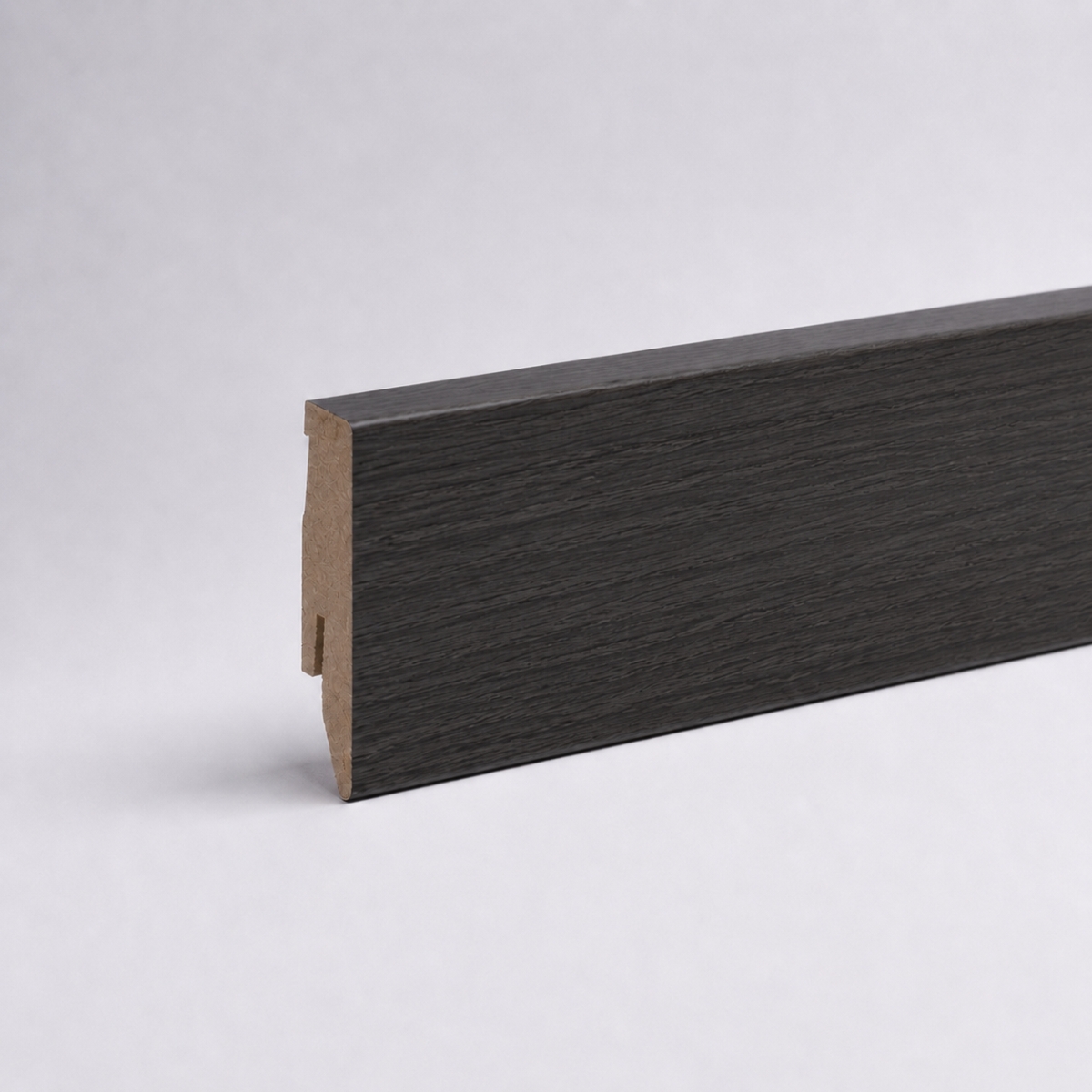 Sockelleiste mit Holzoptik 60 mm Eiche Graphit