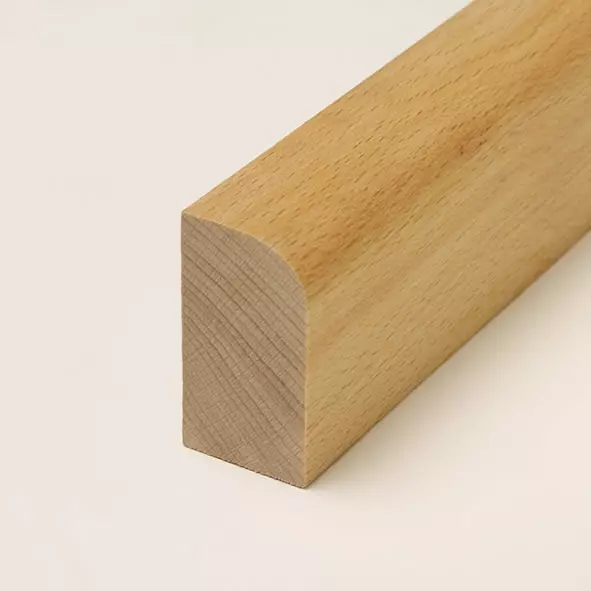 Massivholz-Sockelleiste 40mm abgerundet - Buche geölt