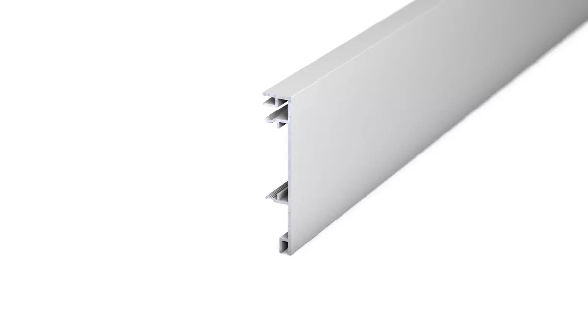 Metal skirting 70 x 13mm - Aluminum silver