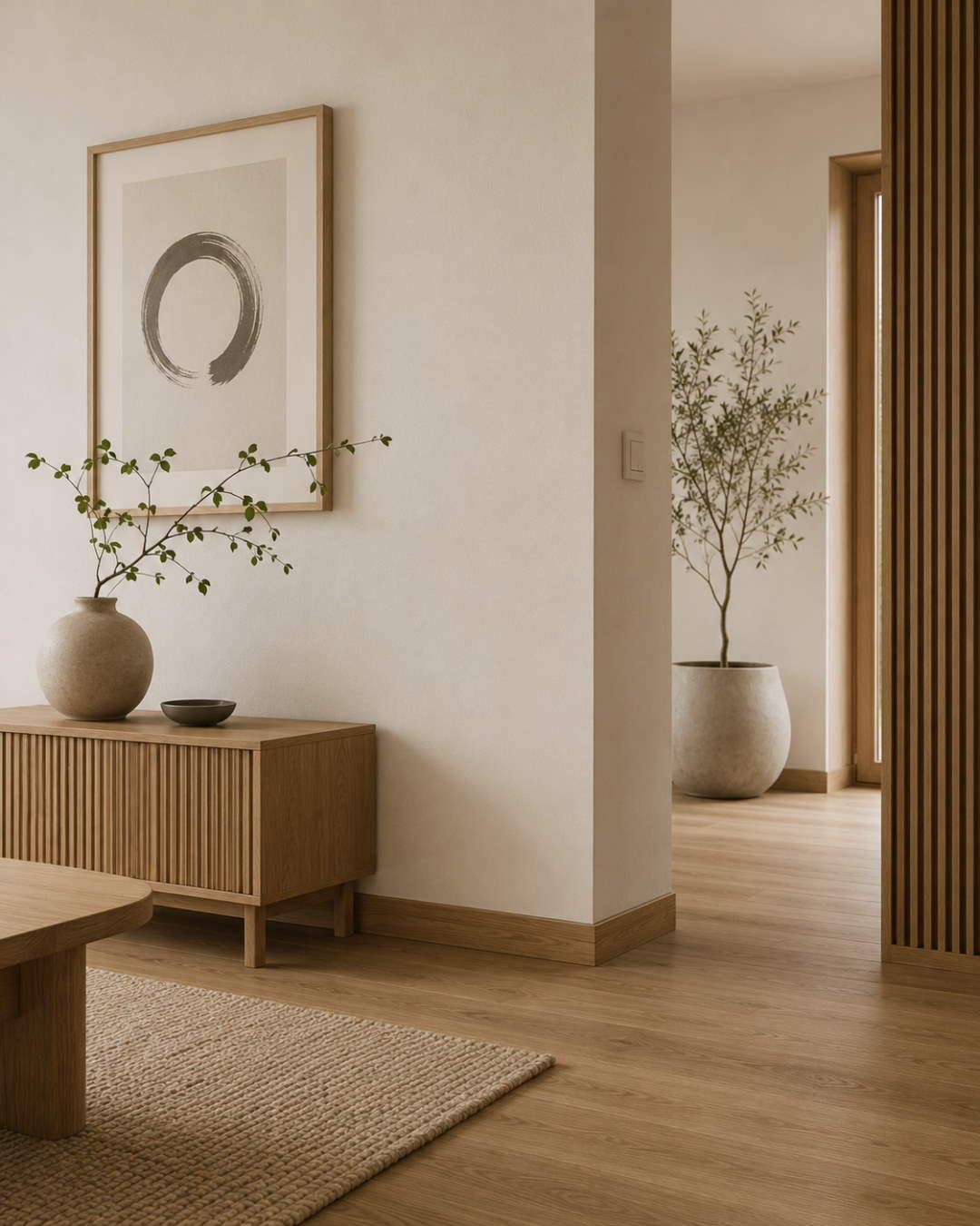 Skirting with wood optics 60 mm light oak