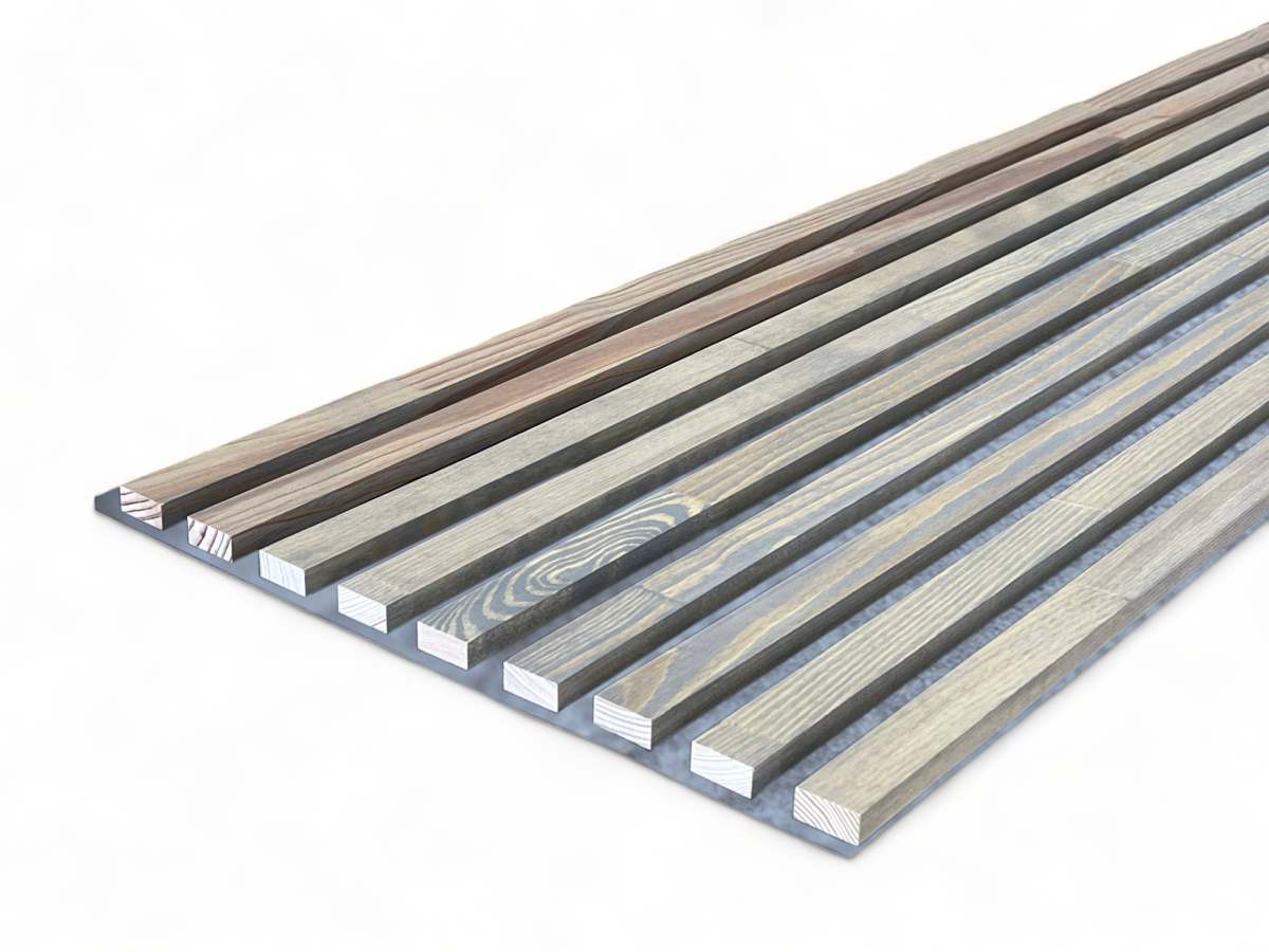 Solid wood acoustic Panel Greys 2600 x 400 mm pine - Glacier Grey Solid wood acoustic Panel Greys 2600 x 400 mm pine - Glacier Grey