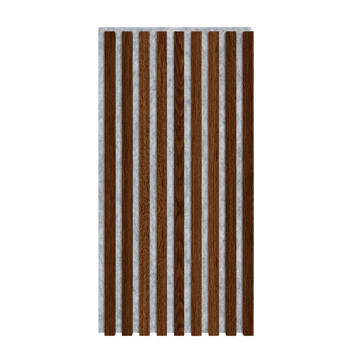 Akustikpaneel 800 x 400 mm Eiche dunkel - Akustikfilz Grau - Wandverkleidung
