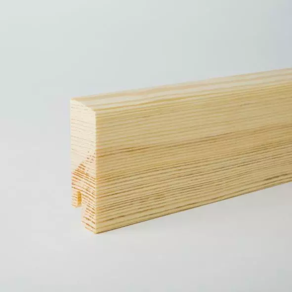solid wood skirting 80mm with chamfered front edge untreated pine