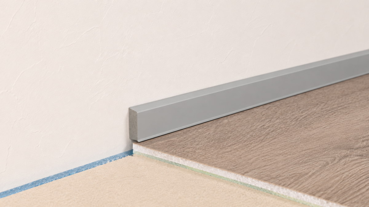 Hard foam skirting board TONDO - 40 mm - Grey