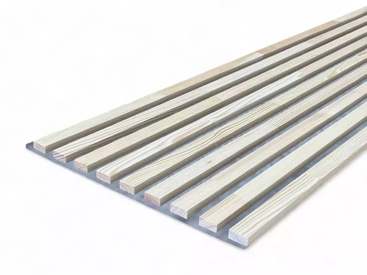 Solid wood acoustic Panel Greys 2600 x 400 mm pine - untreated