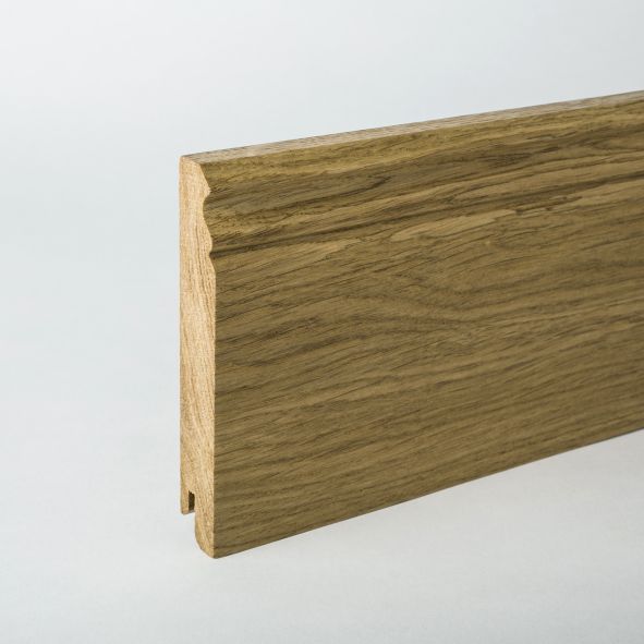 solid wood skirting 100mm with Berlin profile varnished oak solid wood skirting 100mm with Berlin profile varnished oak