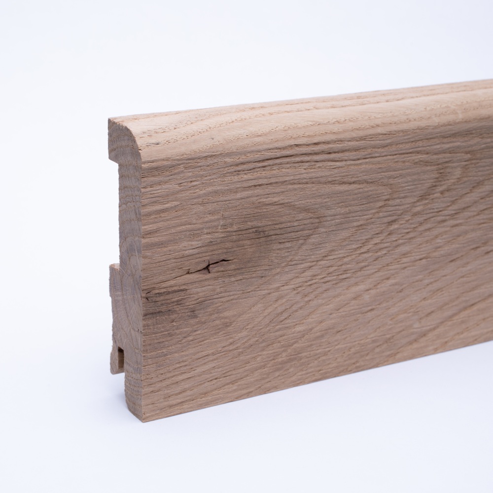 solid wood skirting 80mm with rounded front edge untreated oak solid wood skirting 80mm with rounded front edge untreated oak