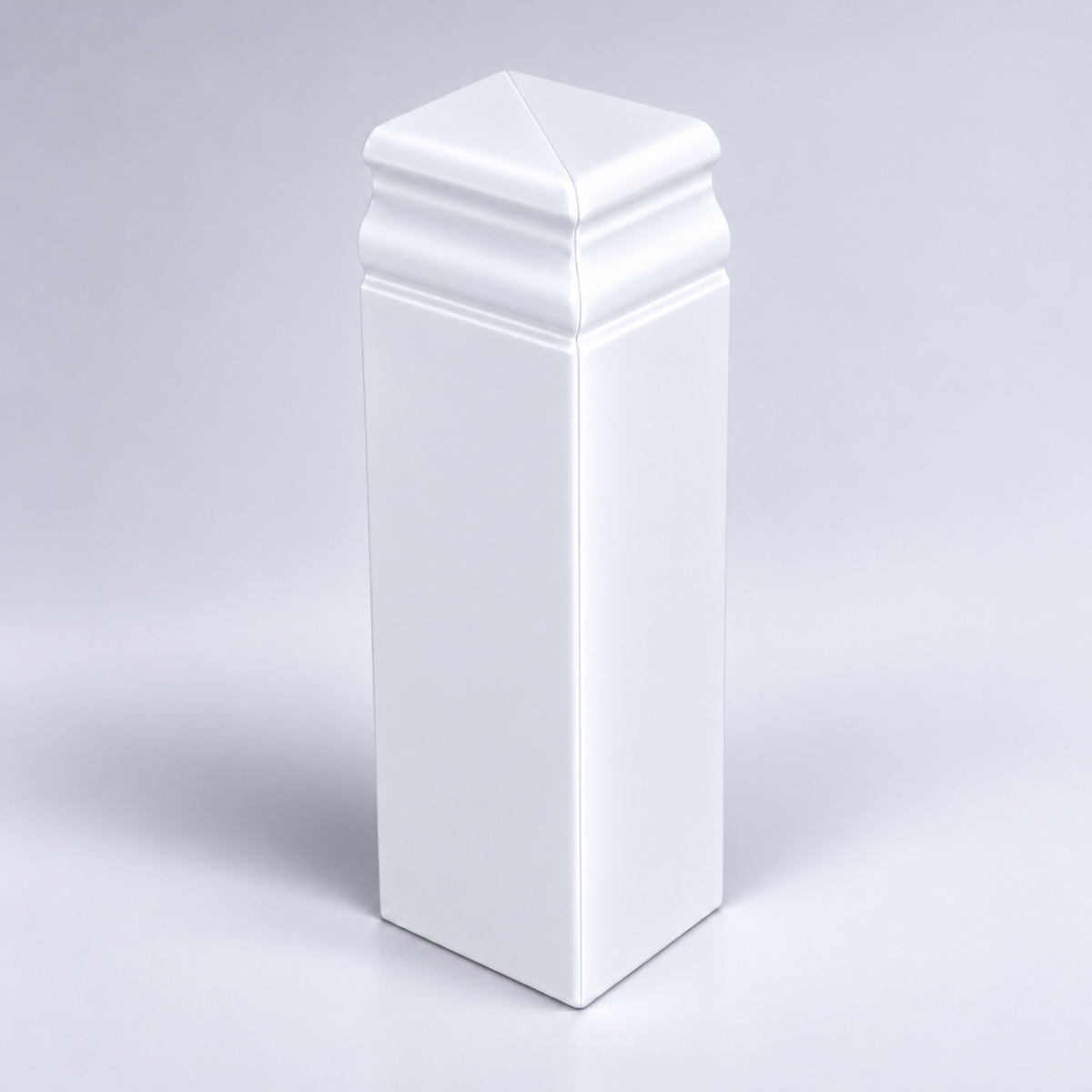 Abschluss für Abdeckleiste 120 mm Berliner Profil, Weiß