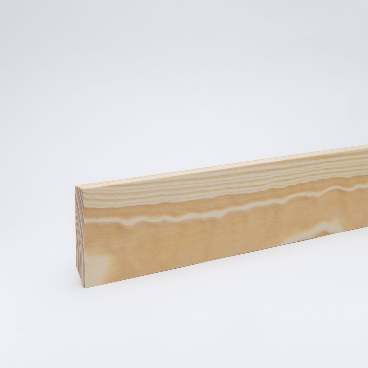 Massivholz-Sockelleiste Vierkant 90mm - Kiefer roh