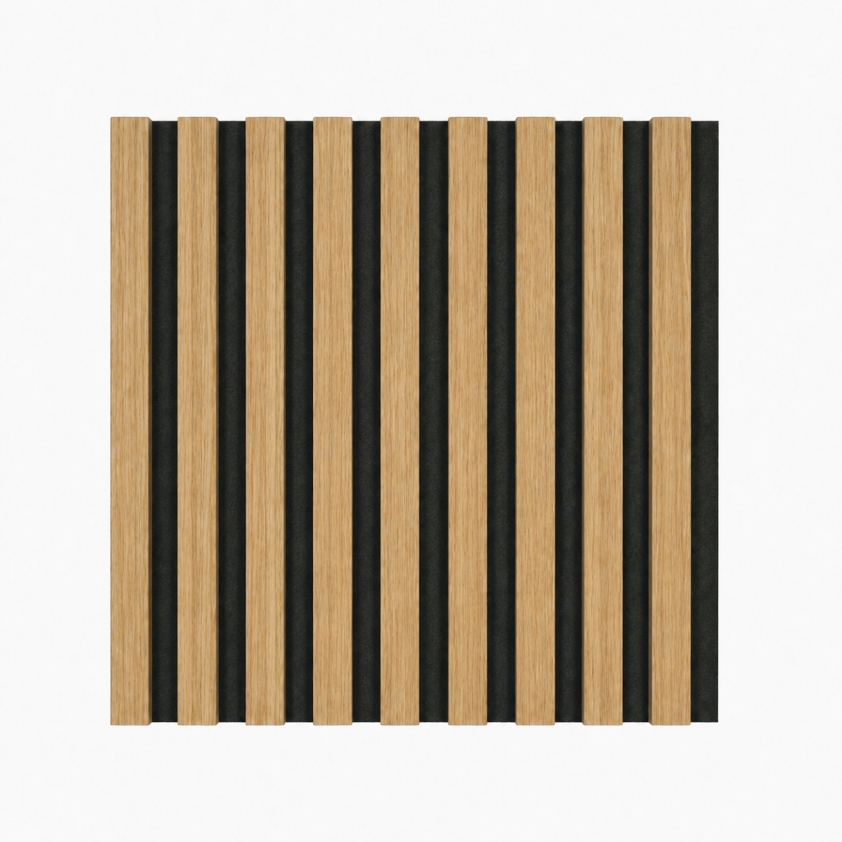 Acoustic+ Premium Akustikpaneel Eiche Lack 400 x 400 mm - Akustikfilz Schwarz