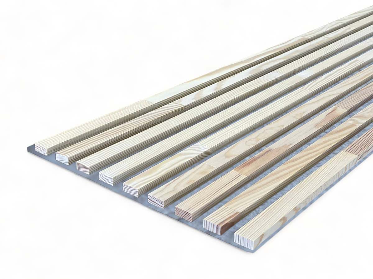 Solid wood acoustic Panel Greys 2600 x 400 mm pine - Lime White Solid wood acoustic Panel Greys 2600 x 400 mm pine - Lime White