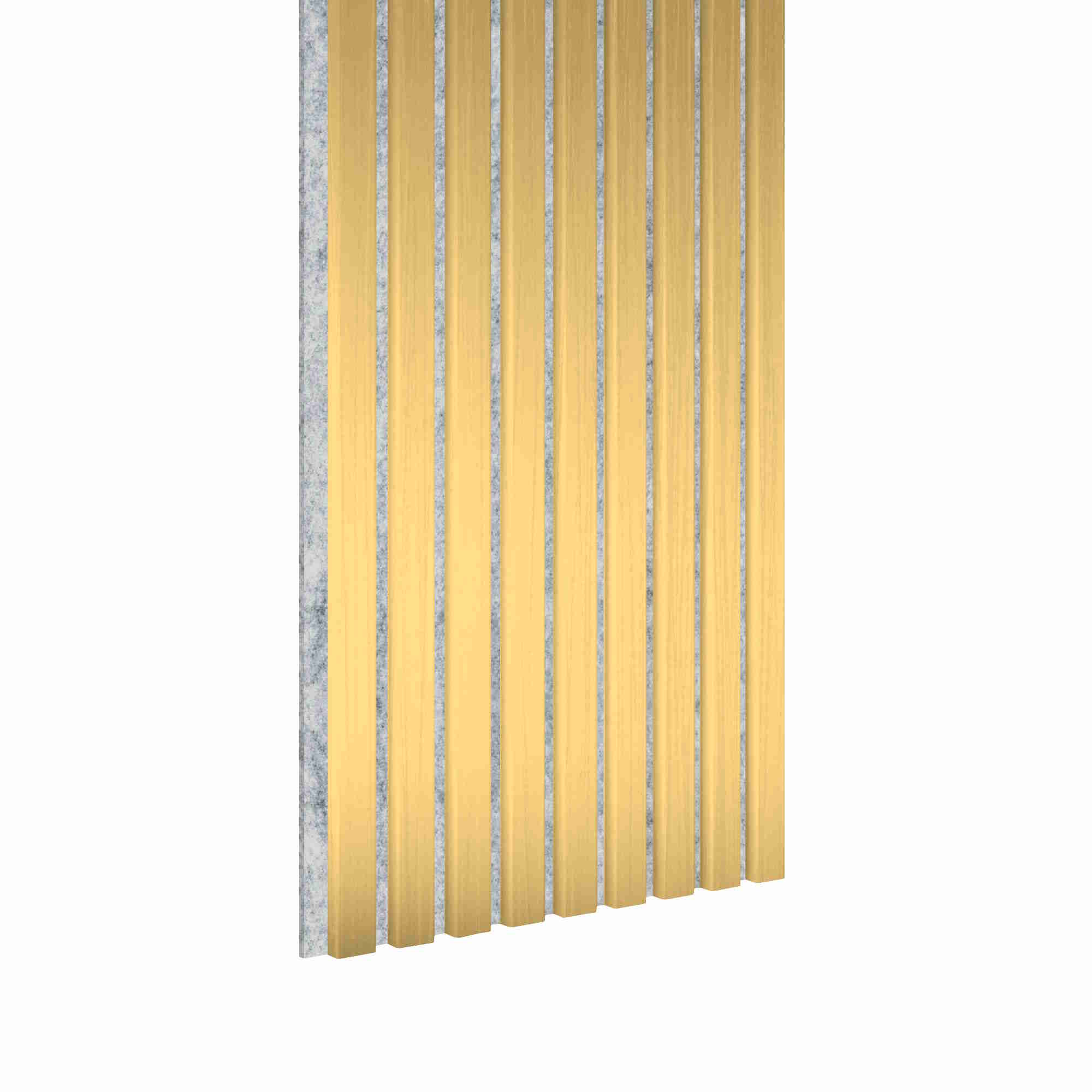 Akustikpaneel 2600 x 400 mm Gold - Akustikfilz Grau - Wandverkleidung