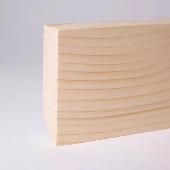 solid wood skirting 40 mm with quadrangular untreated pine
