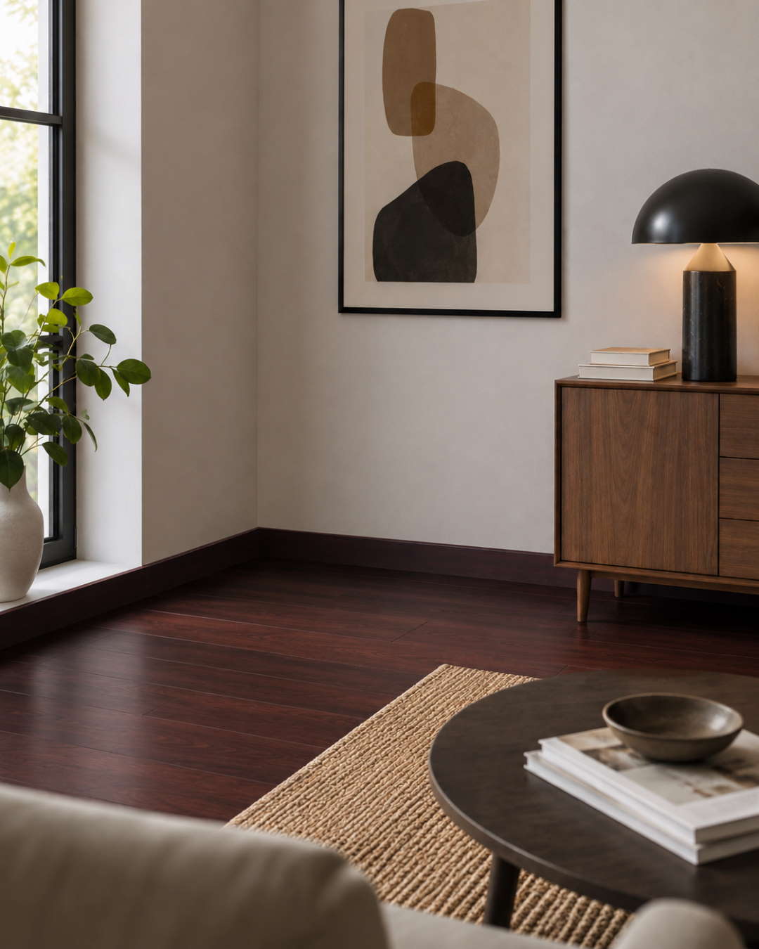 Skirting w. wood optics 60mm Mahogany