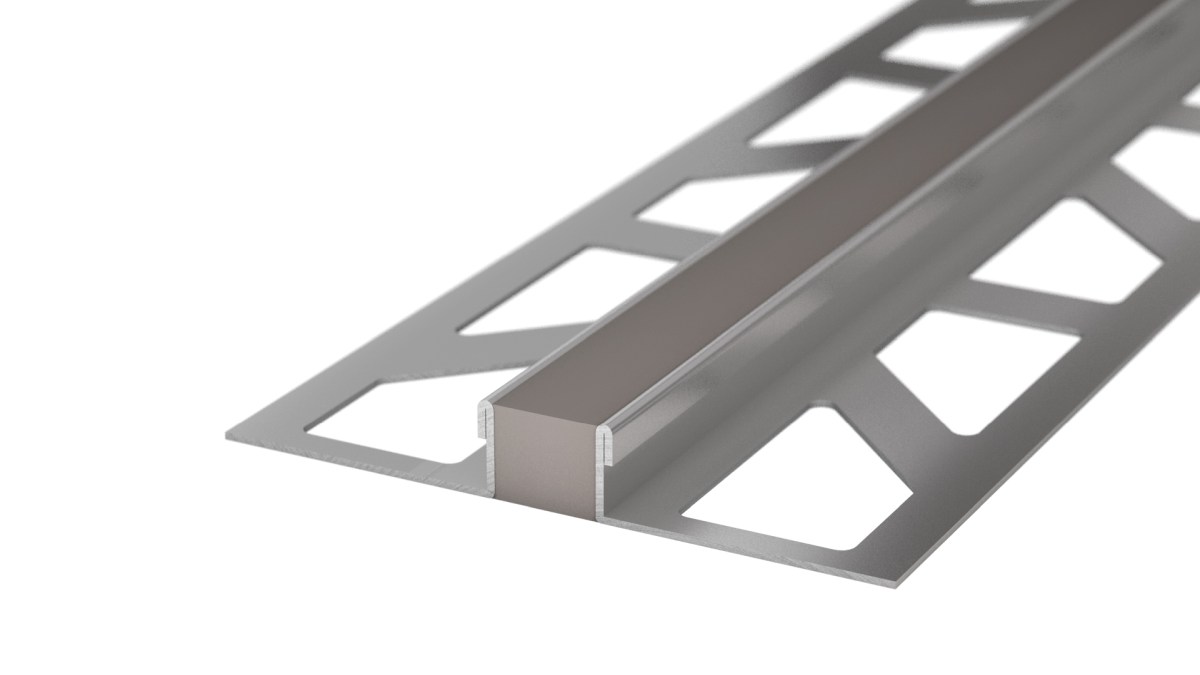 Stainless steel expansion joint - EPDM joint - for 8mm decking - Grey 2.5m Stainless steel expansion joint - EPDM joint - for 8mm decking - Grey 2.5m