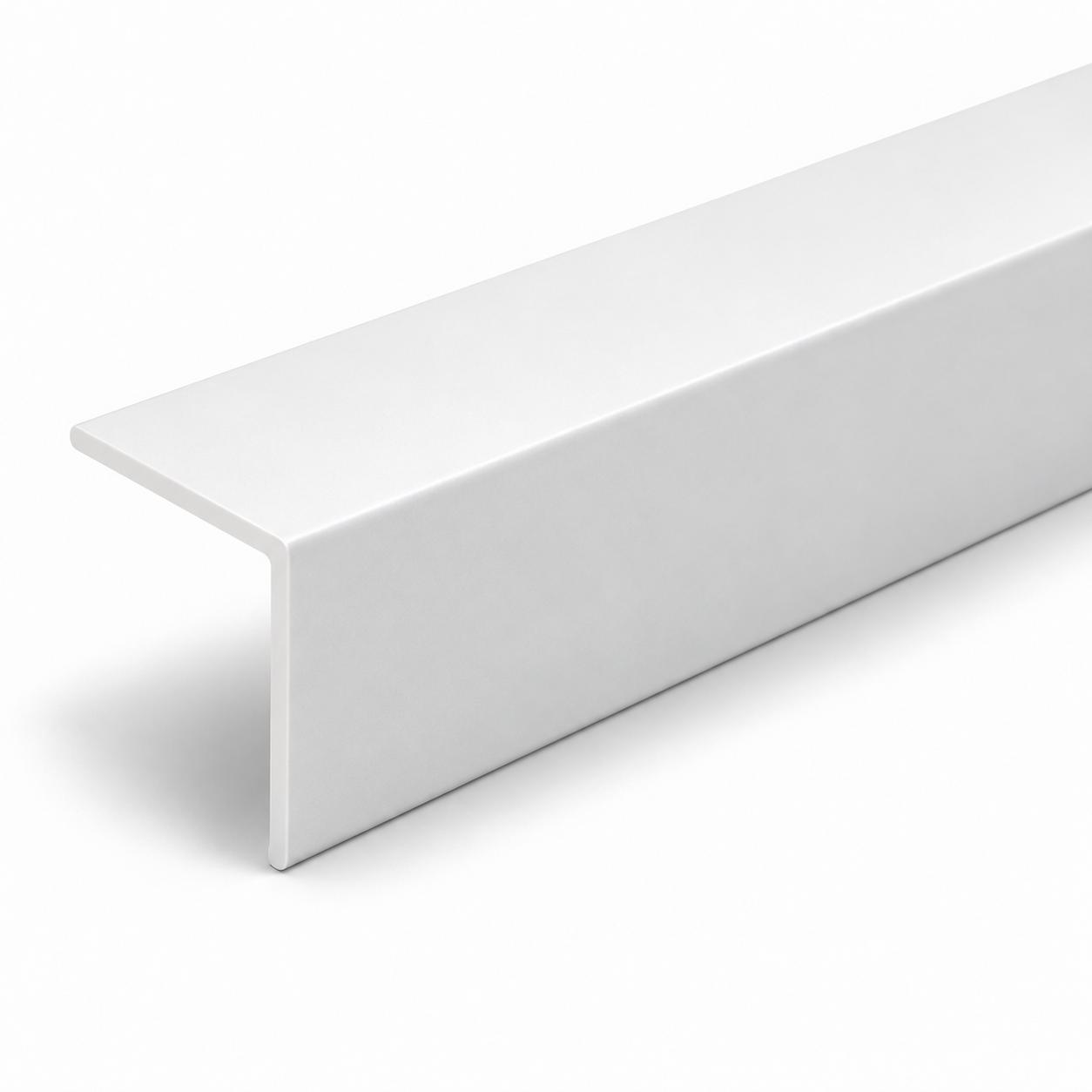 Hart-PVC Winkelprofil 40 x 40 mm - Eckschutzwinkel - 2,5 m - weiß