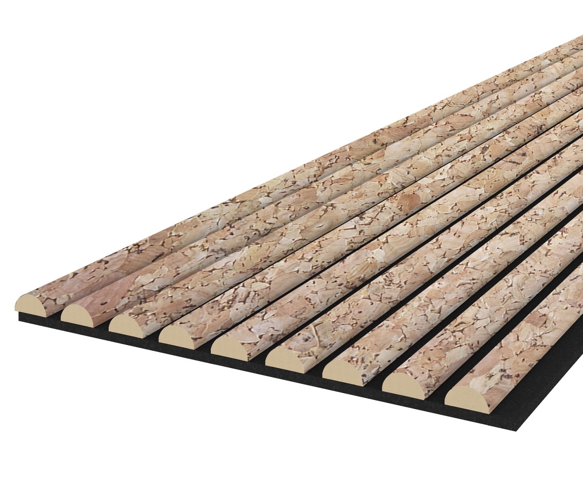 Akustikpaneel WAVE - Filzfarbe Schwarz 2600x400mm - verschiedene Farben