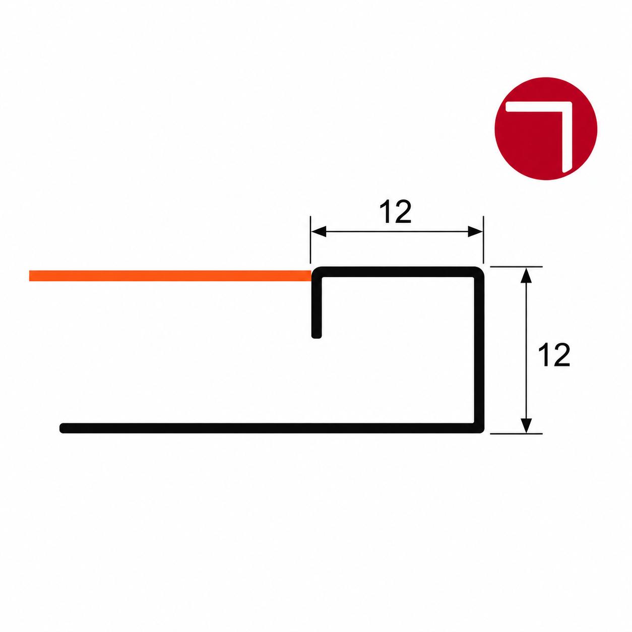 Quadratprofil Edelstahl „Q-Typ“ 12 mm, eckig - Edelstahl poliert