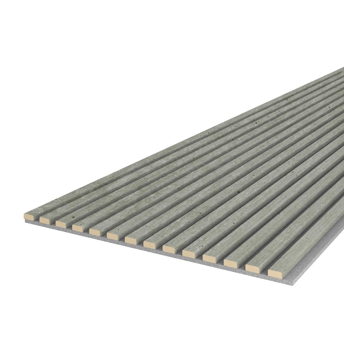 Acoustic panel 2400 x 600 mm Concrete - Acoustic felt Grey - Wall cladding Acoustic panel 2400 x 600 mm Concrete - Acoustic felt Grey - Wall cladding