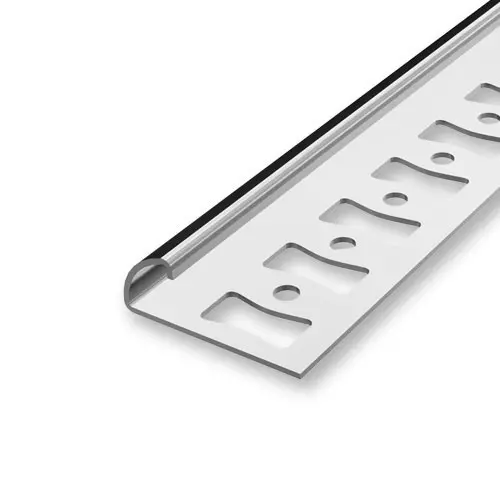 Aluminium-Fliesenschiene Silber elexiert Rundkante 10mm - Viertelkreisprofil