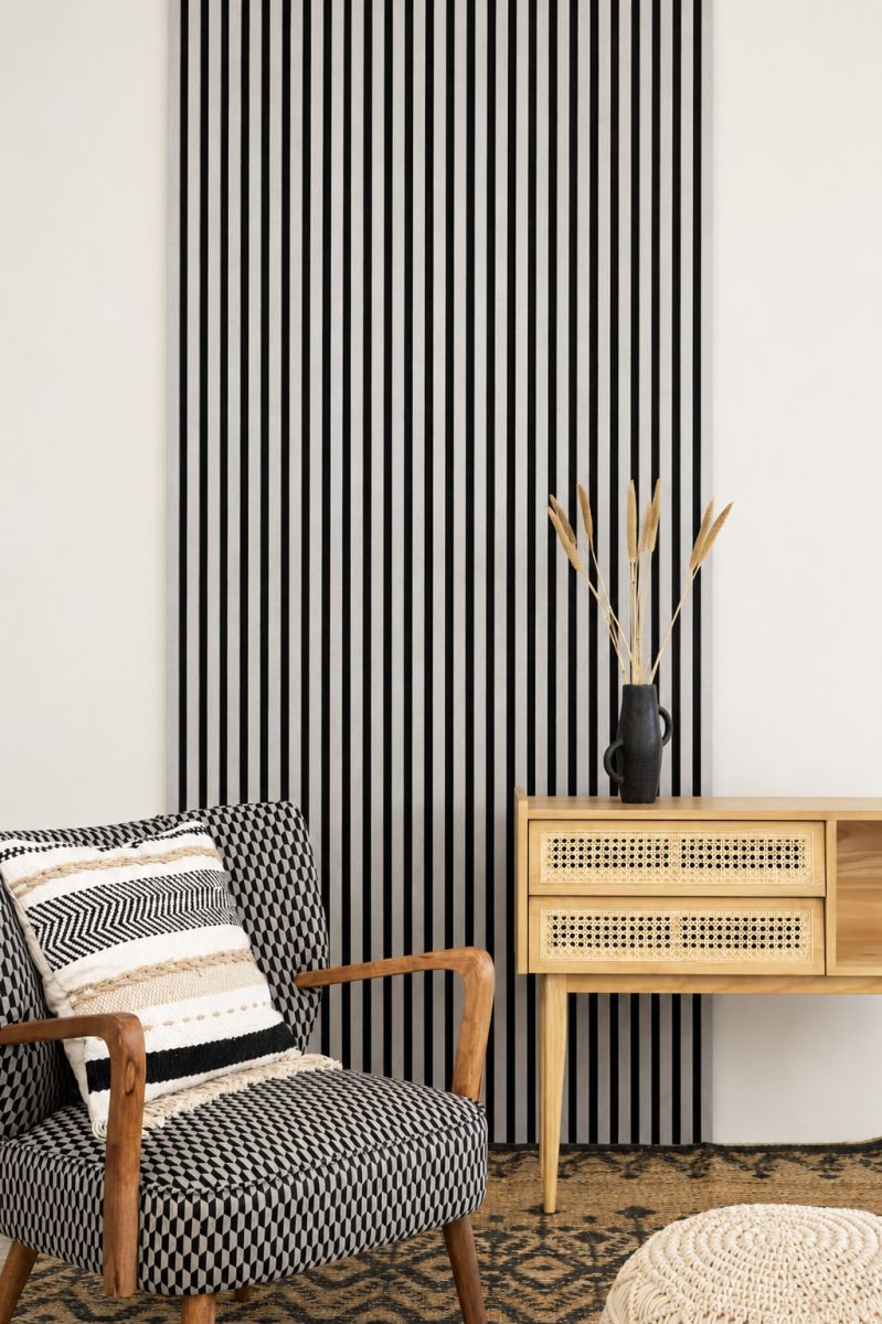 Acoustic+ Acoustic Panel Concrete 2400 x 600 mm - Acoustic Felt Black