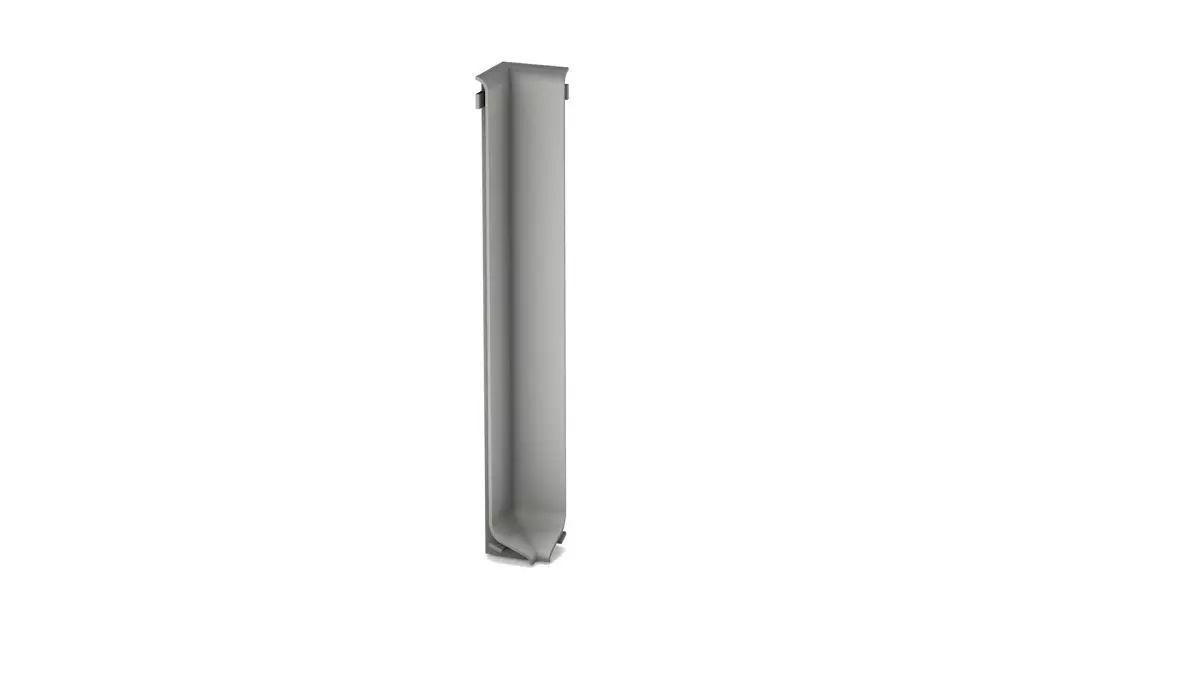 Inner corner for aluminium skirting board for adhesive mounting 100mm - Titanium