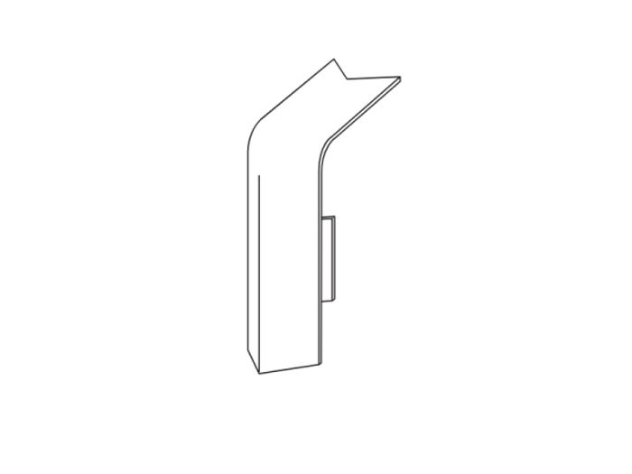Outside corner for heating pipe cladding, plastic 110 mm, white Outside corner for heating pipe cladding, plastic 110 mm, white