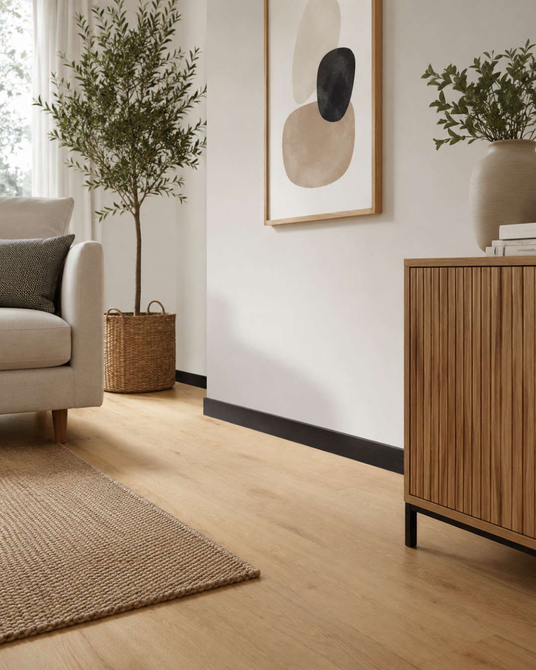 Skirting with wood optics 60 mm wenge