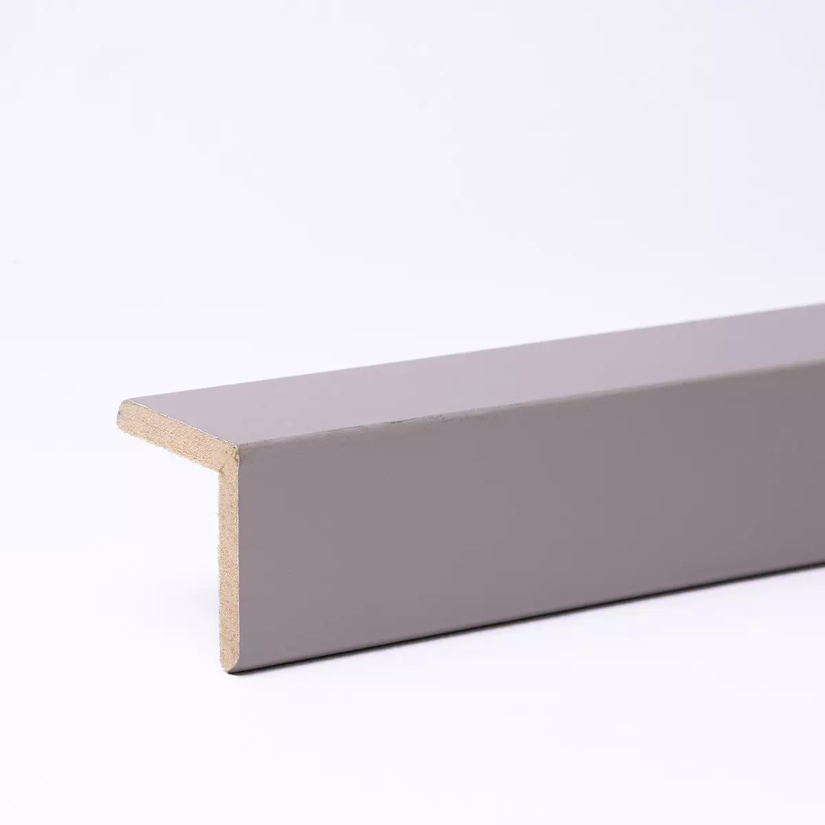 Knickleiste/Abschlusswinkel auf MDF-Träger Sandgrau