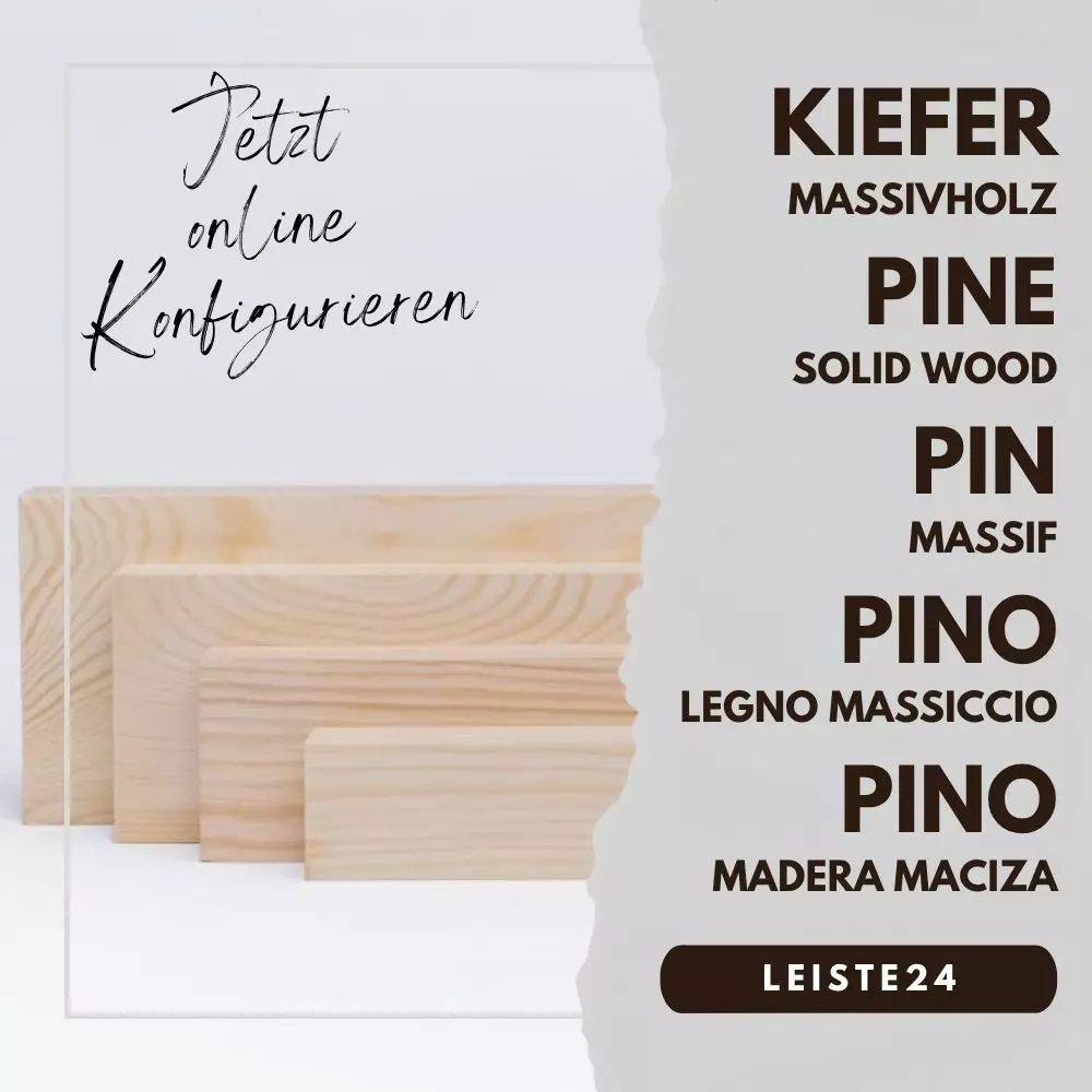 Massivholz Sockelleisten-Konfigurator Kiefer natur