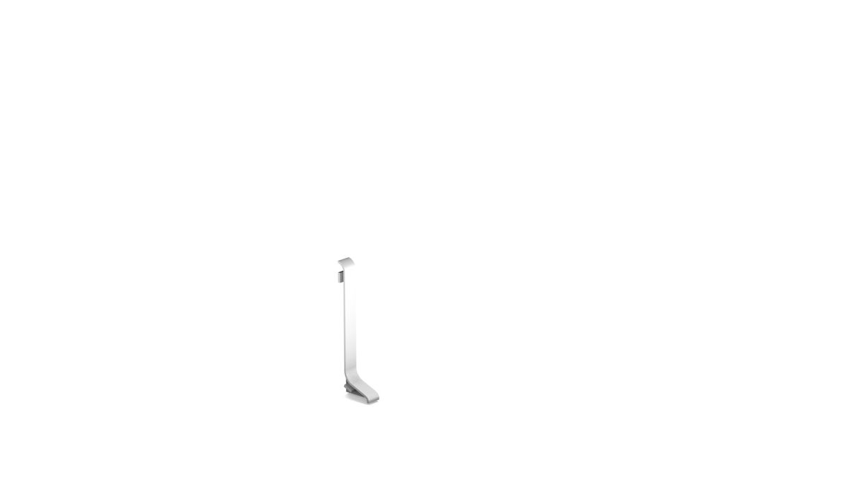 Right end piece for aluminium skirting board for adhesive mounting 40mm - Silver Right end piece for aluminium skirting board for adhesive mounting 40mm - Silver