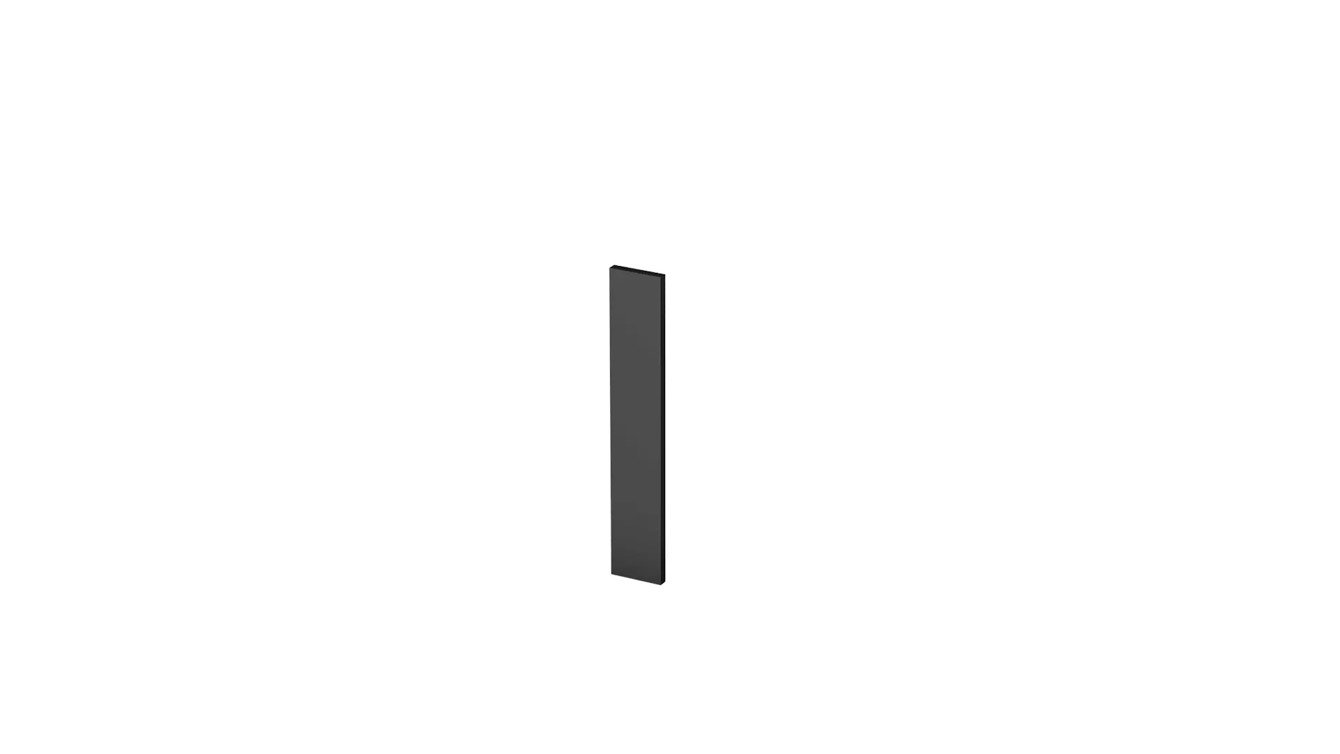 end cap for Metal skirting 60 x 10mm - aluminium black
