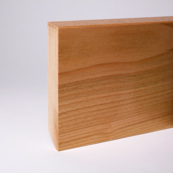 Solid wood skirting board with beveled 100mm - Cherry varnished Solid wood skirting board with beveled 100mm - Cherry varnished