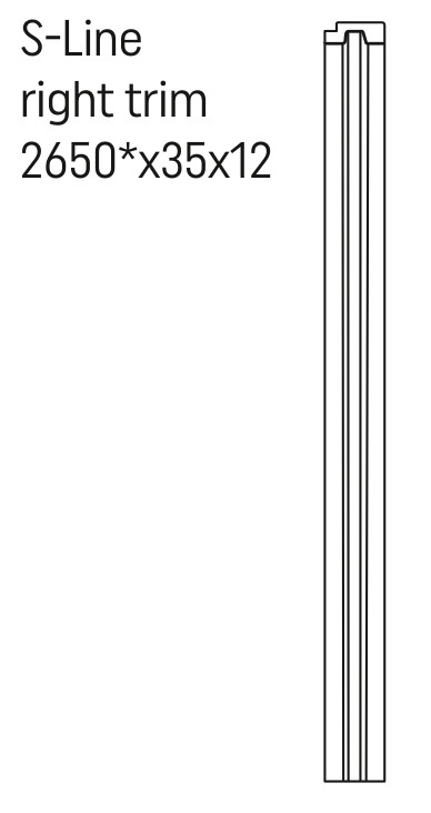 VOX Linerio S-Line End Cap Right - White