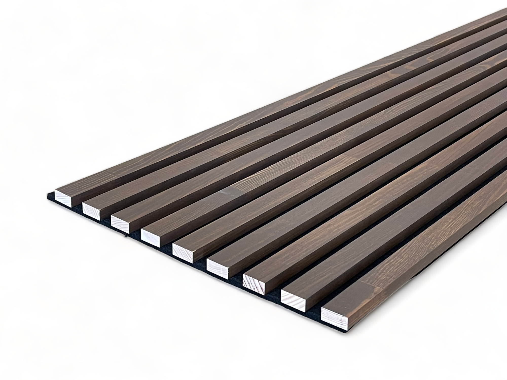 Solid wood acoustic pine panel Sample - Choc Brown Solid wood acoustic pine panel Sample - Choc Brown
