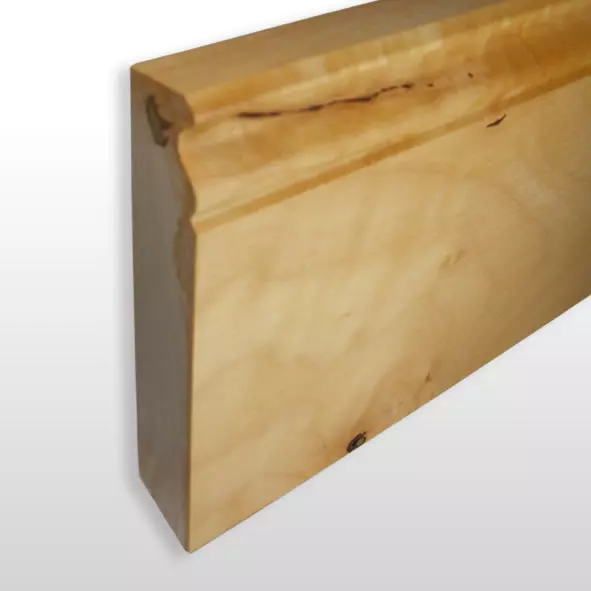 Massivholz-Sockelleiste Berliner Profil 120mm - Ahorn geölt