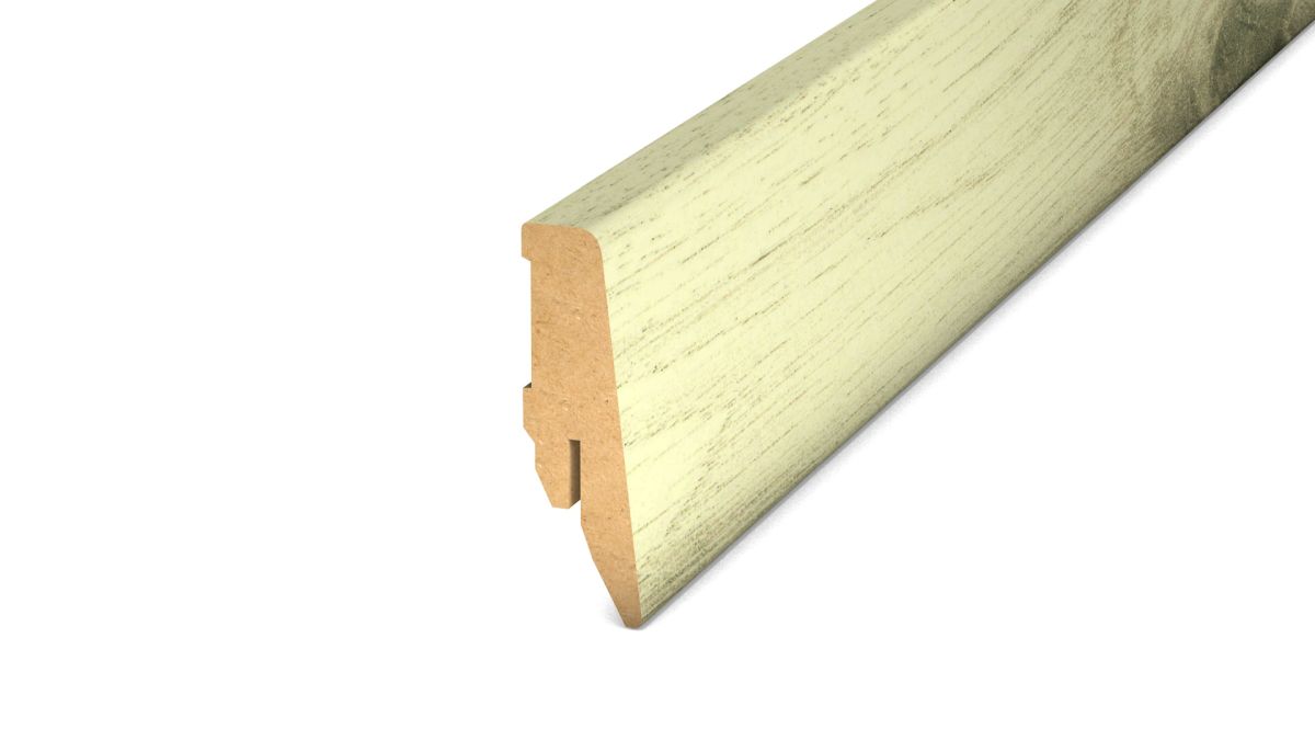 Prinz MDF-Sockelleiste 18 x 58 mm - Nr. 809 - White Oak - 250 cm