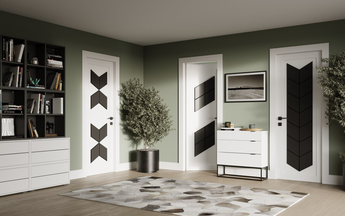 Wall paneling CARO - black