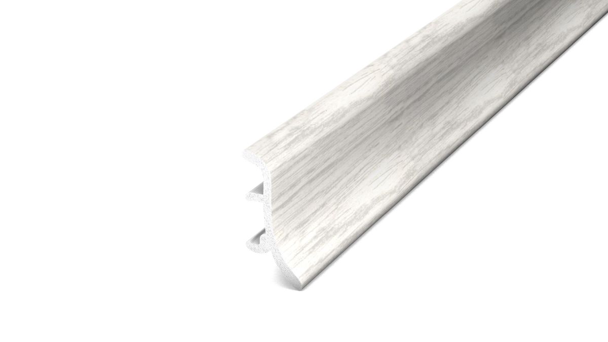 Prinz Hartschaum-Sockelleiste 48 mm - Nr. 812 - Esche Weiß - 250 cm