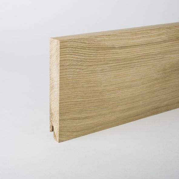 solid wood skirting 100mm quadrangular untreated oak