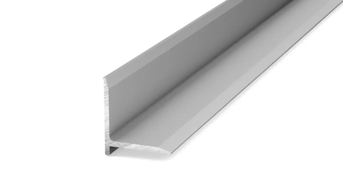 Wandanschlussprofil Nr. 298 - 13,1 x 13,1 mm Silber 1,00m