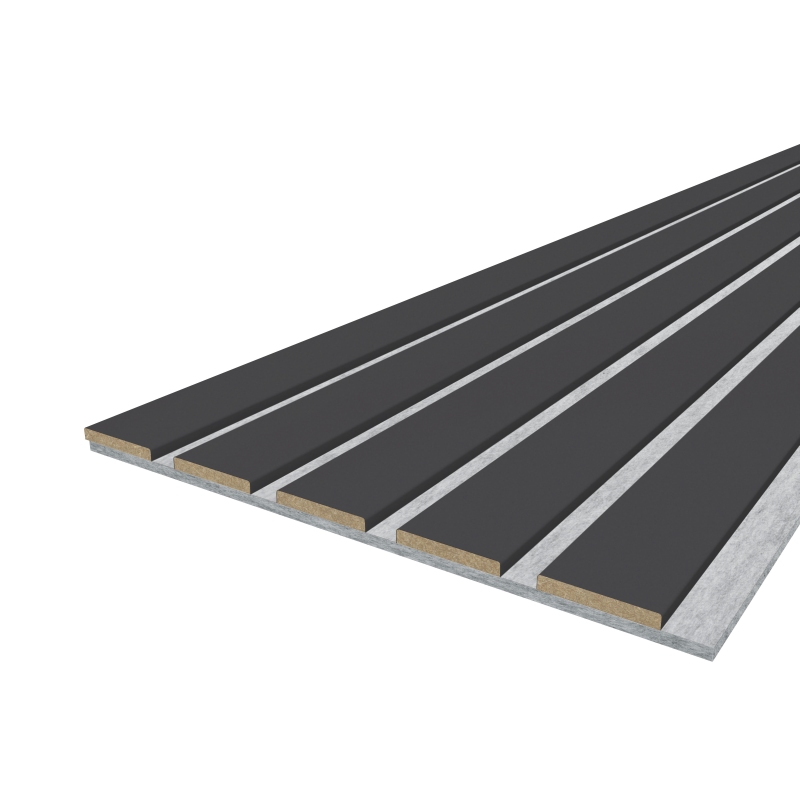 Acoustic panel LX 2600 x 400 mm - Acoustic felt Grey - Anthracite Acoustic panel LX 2600 x 400 mm - Acoustic felt Grey - Anthracite