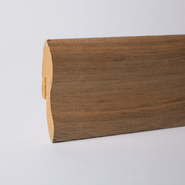 Furnier-Sockelleiste 40mm Nussbaum roh