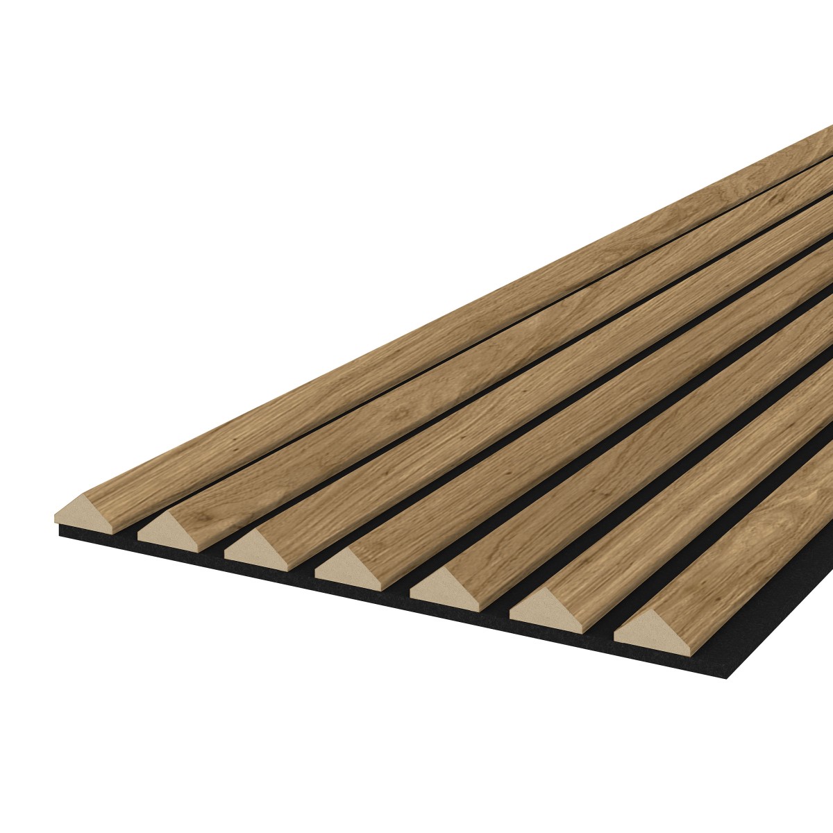 Acoustic panel K2 2600 x 400 mm - Acoustic felt Black - Oak natural Acoustic panel K2 2600 x 400 mm - Acoustic felt Black - Oak natural