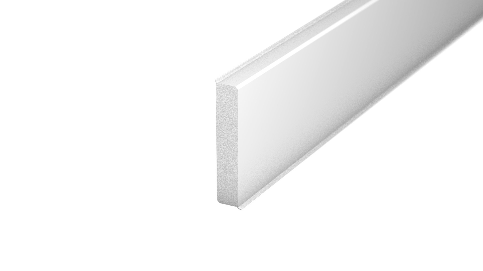 Hard foam skirting board TONDO - 60mm - White Hard foam skirting board TONDO - 60mm - White