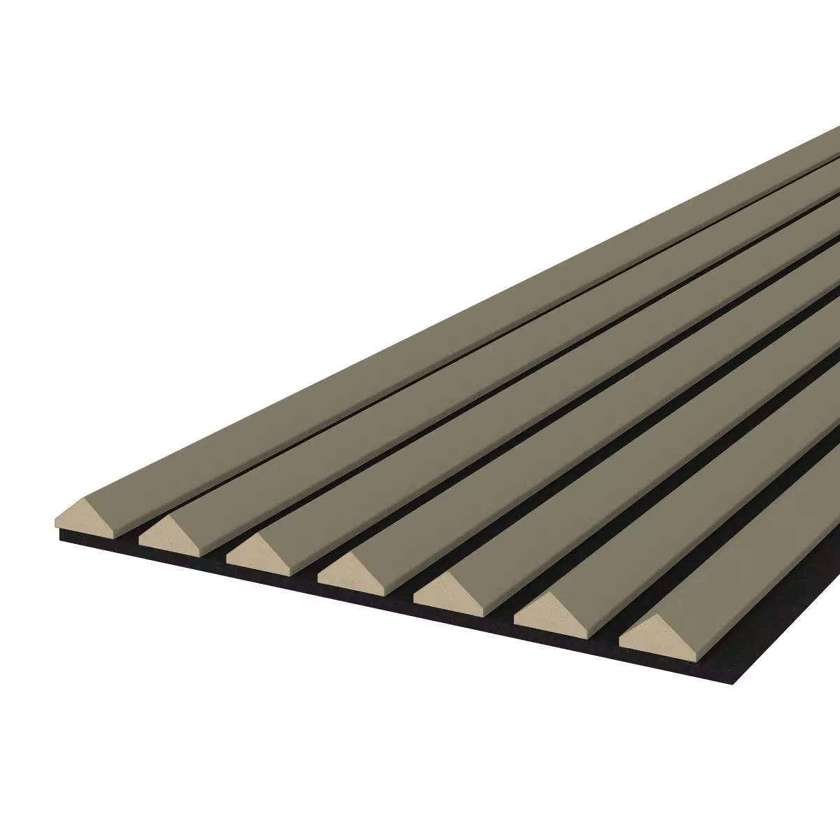 Acoustic panel K2 2600 x 400 mm - Acoustic felt Black - Olive