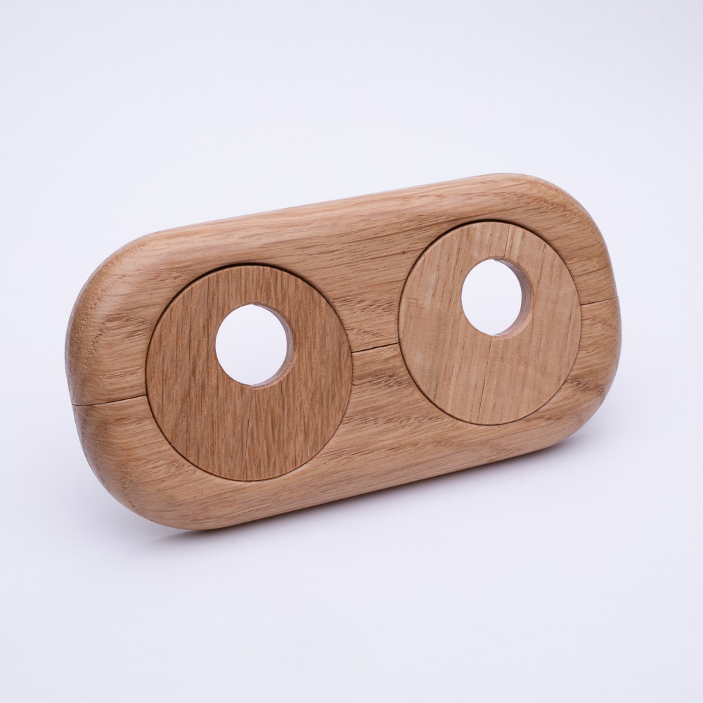 solid wood radiator cover plate for 15 mm hole diameter oak