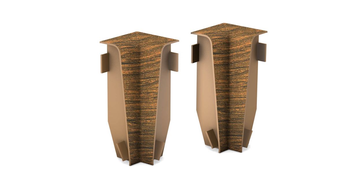 Prinz Innenecken für MDF-Sockeleiste 18 x 58 mm Nr. 809. - Nussbaum