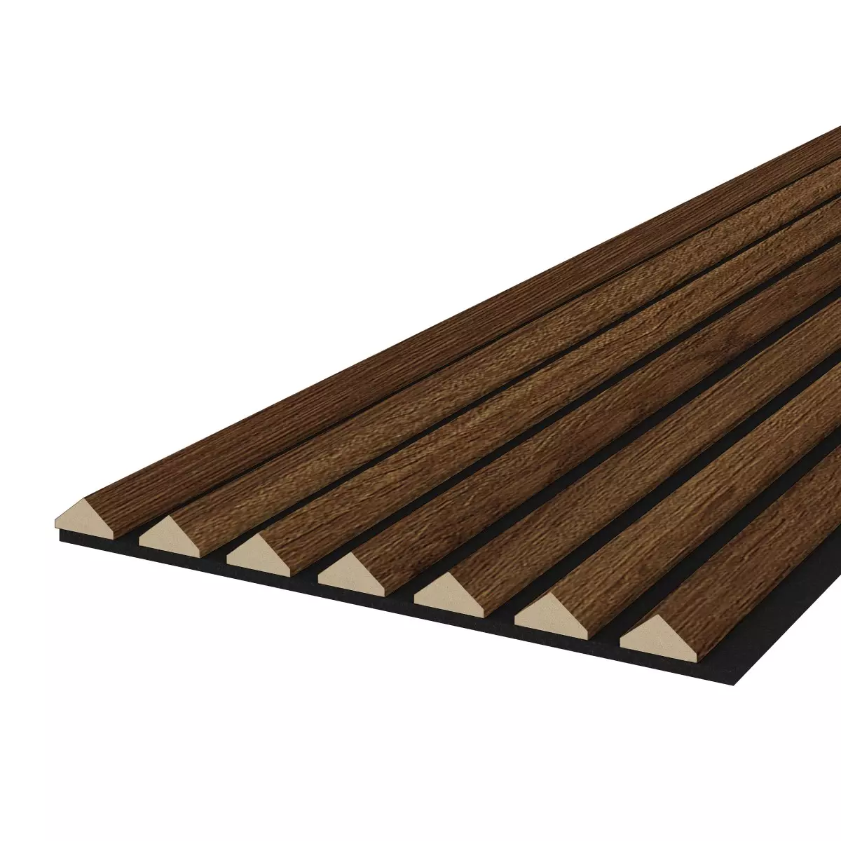 Acoustic panel K2 2600 x 400 mm - Acoustic felt Black - Dark Oak